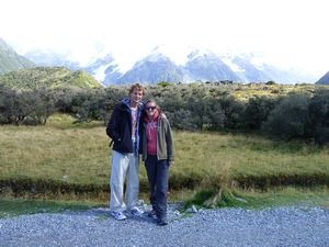 On walk to Mount Cook 