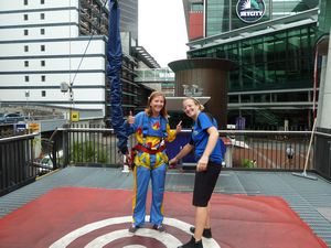Laura, just landed after sky jump