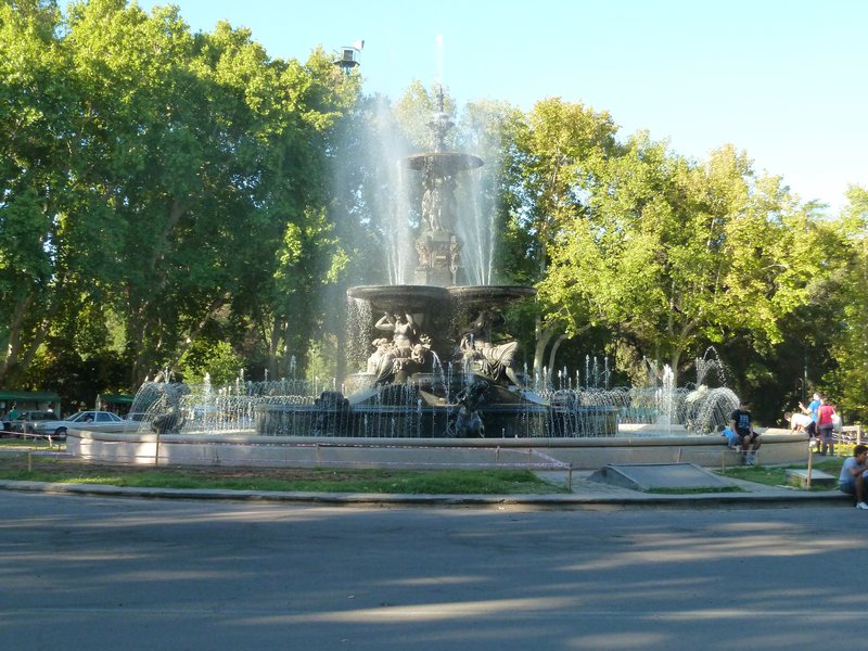 Water fountain in Parque General San Martin