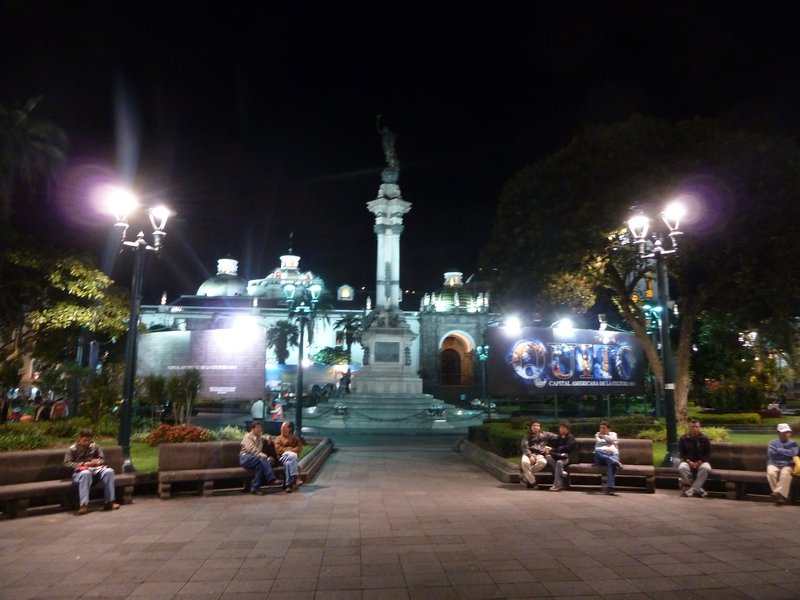 Plaza Grande at night 