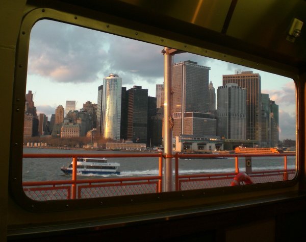 Returning to Lower Manhattan at sunset