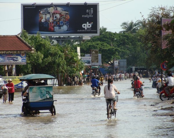 Flooded main road 