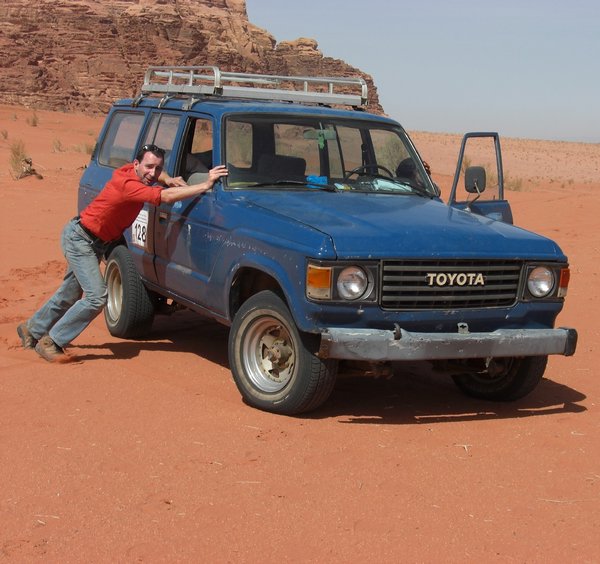 How to push start a car in the desert