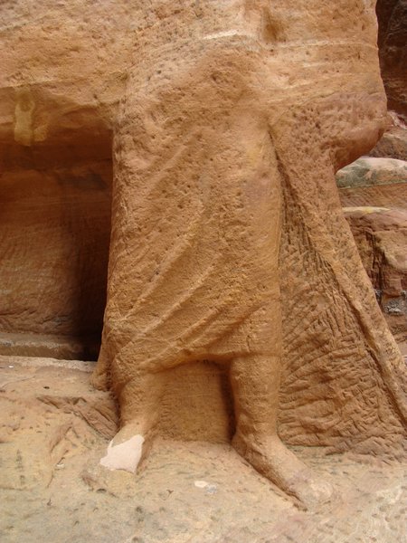Nabatean relief in the Siq