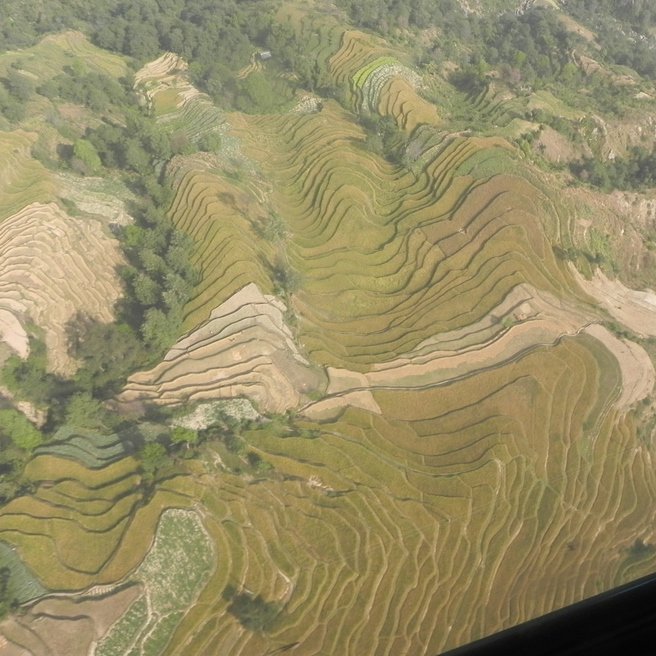 Terraced fields near Kathmandu