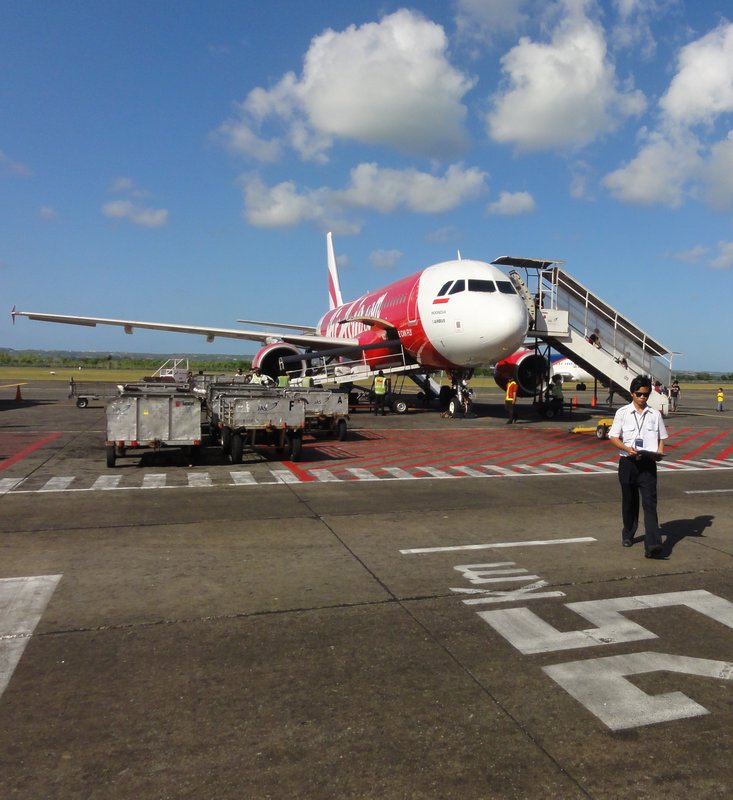 AirAsia plane at Denpasar airport