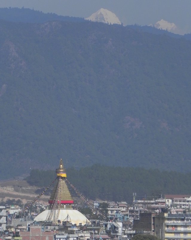 Boudnath stupa seen from Pashupatinath Temple