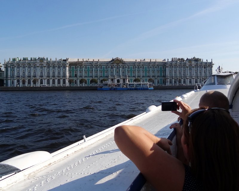 Winter palace seen from hydrofoil