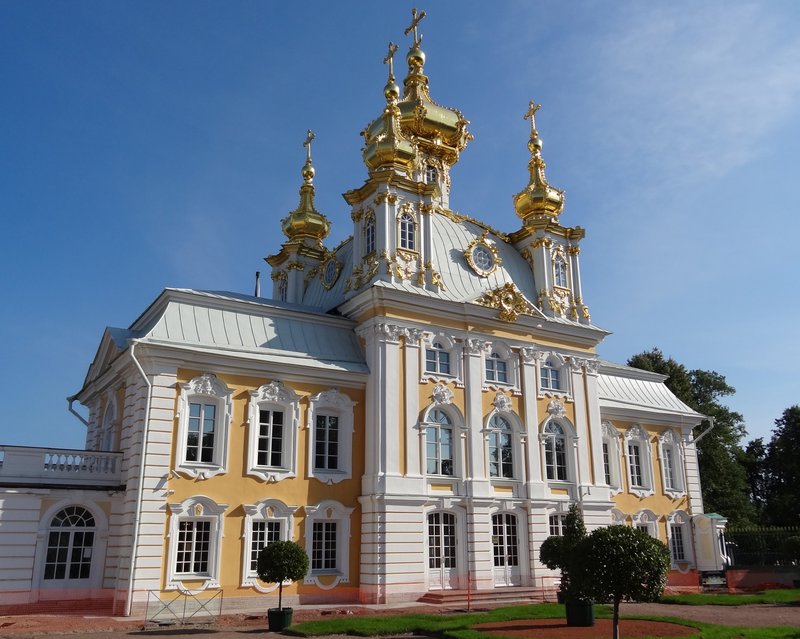 Church in Peterhof's upper garden
