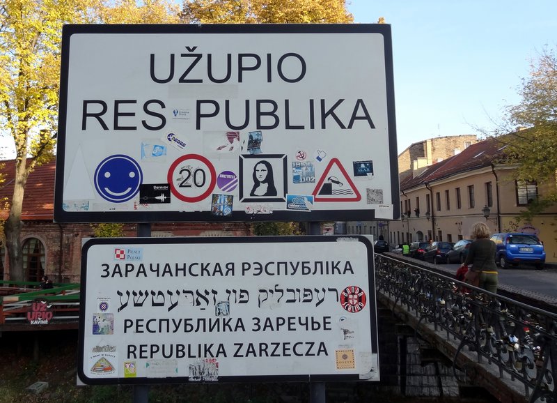 Sign at the border of Uzupis