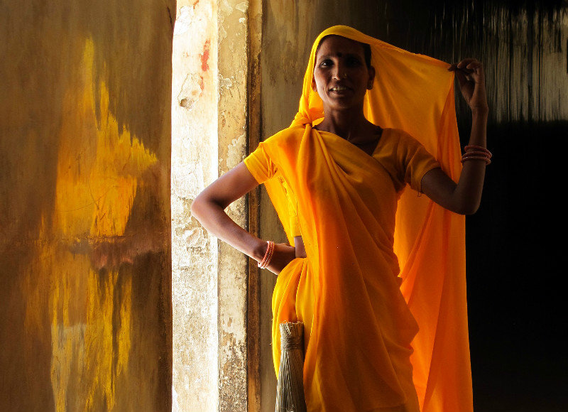 Indian woman at Amer Fort, Jaipur