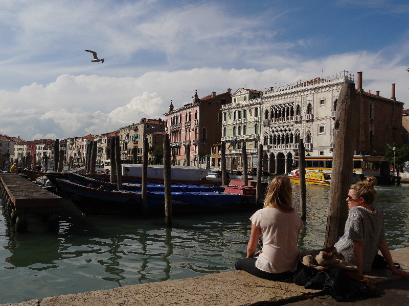 Enjoying the view of the Grand Canal