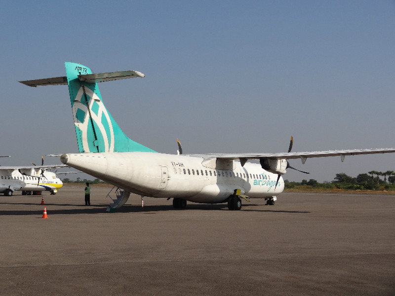 Air Bagan ATR 72 from Mandalay to Bagan airport