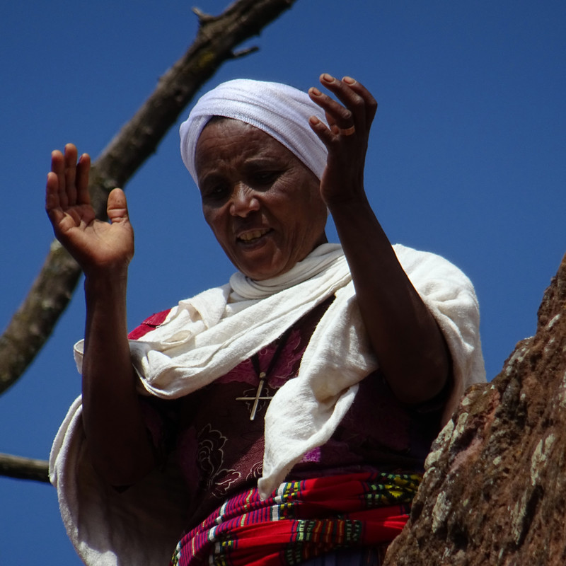 Ethiopian woman during mass