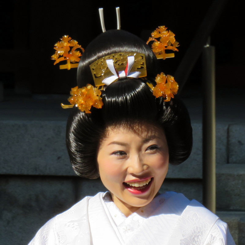Bride at Shinto wedding in Tokyo