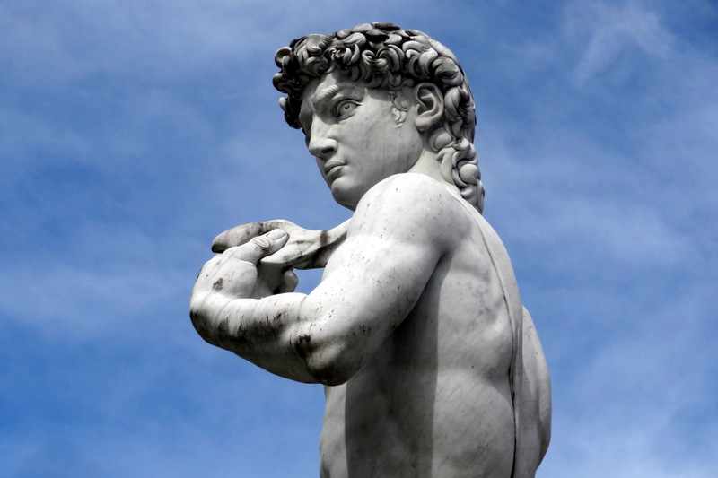 Replica of Michelangelo's David statue