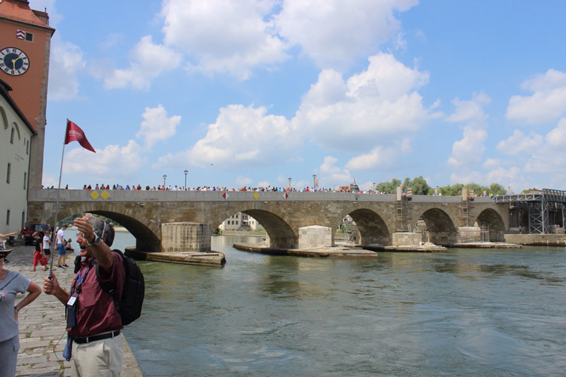 Stone bridge across the Danube