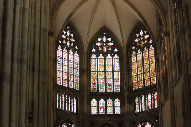 Stained glass windows in St. Peter's 