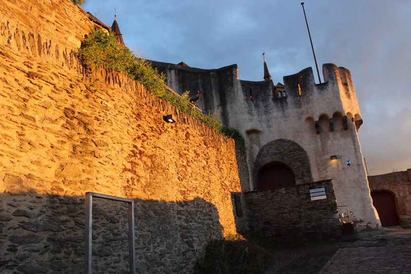Marksburg Castle in late-afternoon light