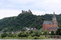 Town and castle on the Rhine