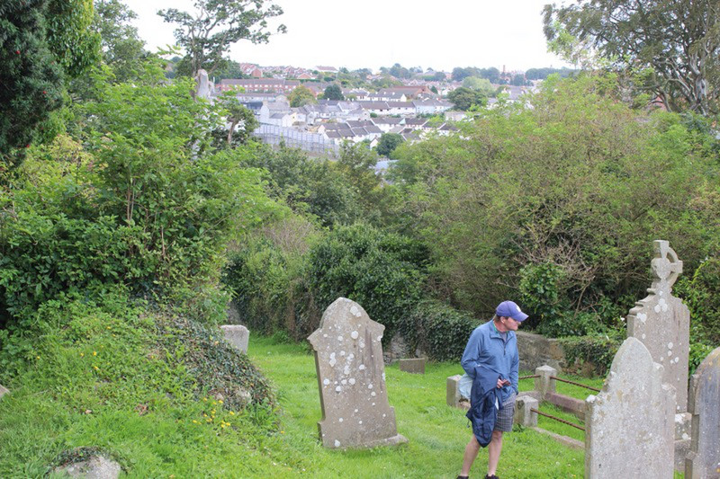Cemetery where St. Patrick is buried with town in distance