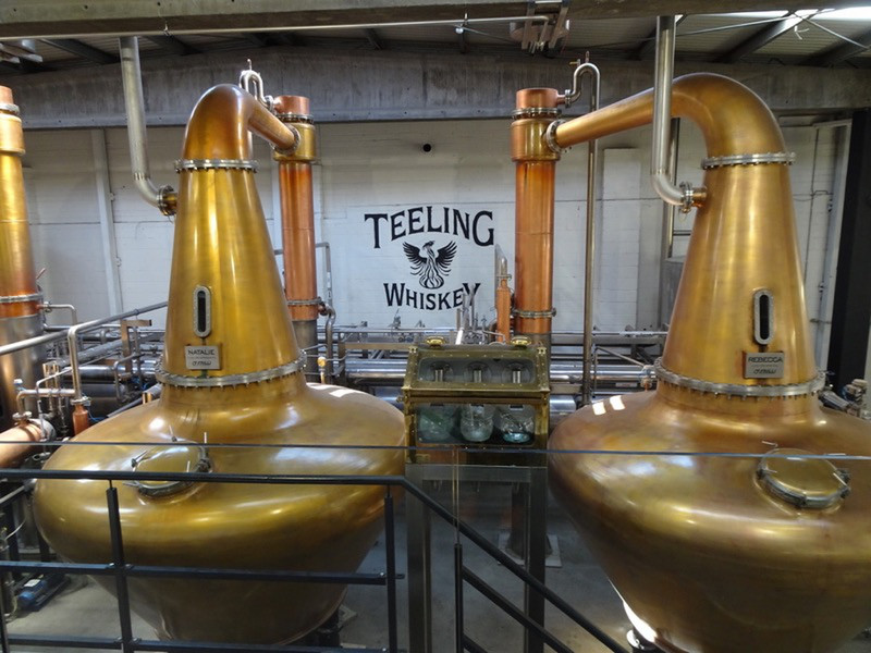 Copper distillation kettles, Teeling Distillery