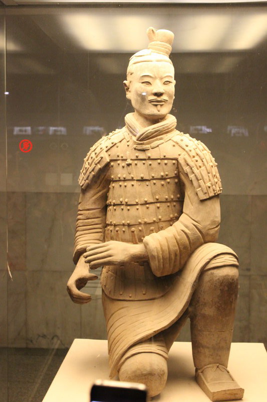 One of the few terra cotta warriors found more or less intact