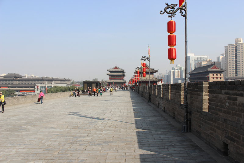 Top of city wall, Xian, China