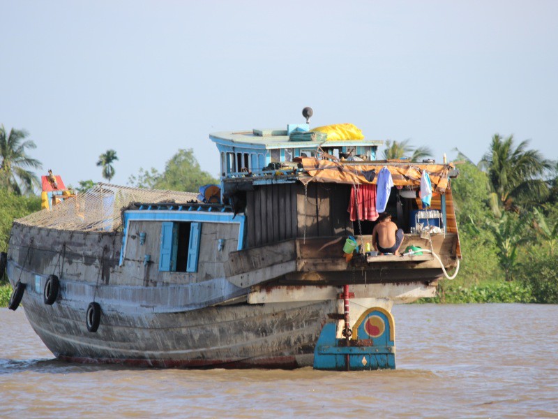 Houseboat on the Mekong