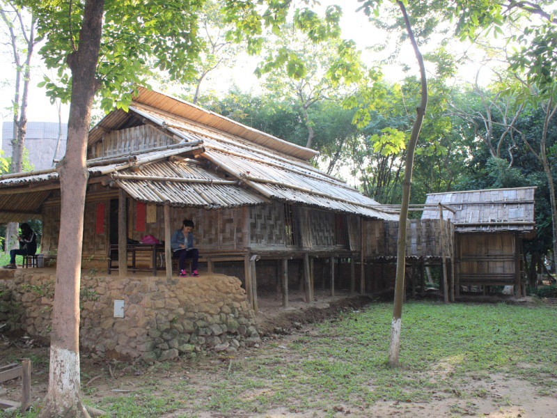 Traditional stilt house at the Museum of Ethnology, Hanoi