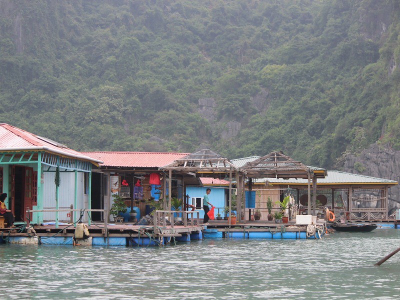 Floating village on Halong Bay