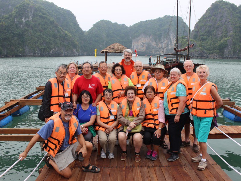 The group at a Halong Bay floating village