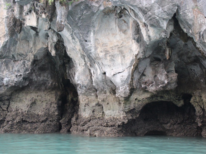 Close up of Halong Bay limestone