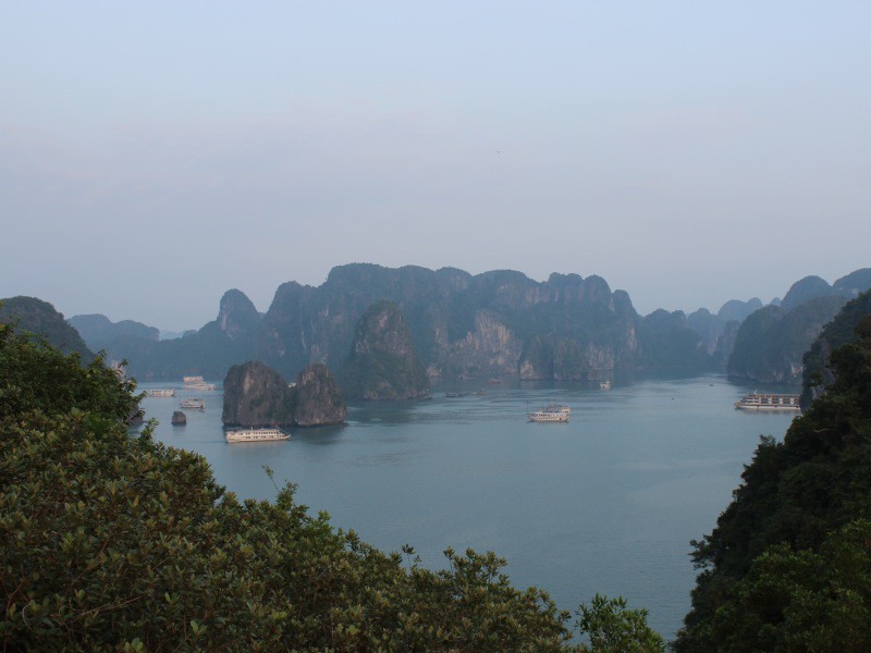 View of Halong Bay from the top of the mountain