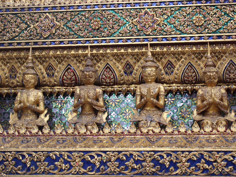 Detail of filigree on one of the buildings of the Grand Palace, Bangkok