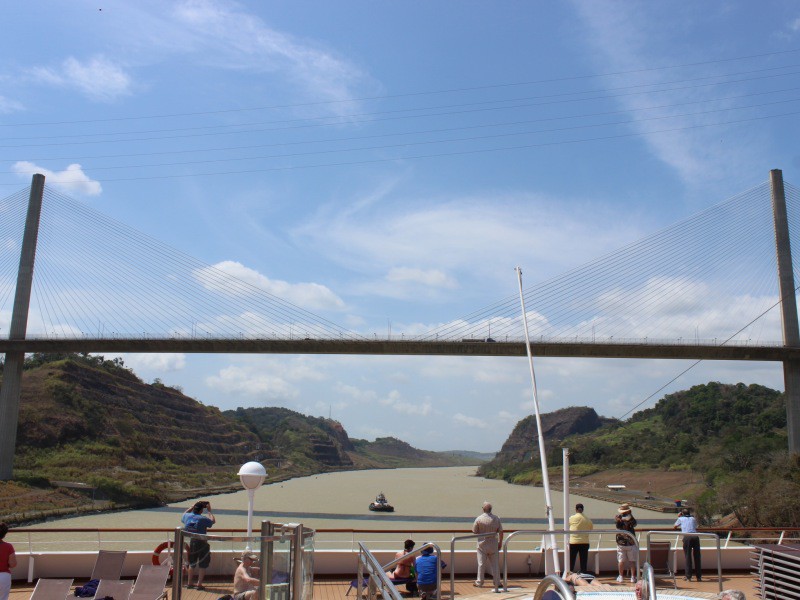 Passing Centennial Bridge, Panama Canal
