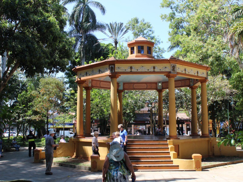Central park in Palmares, Costa Rica