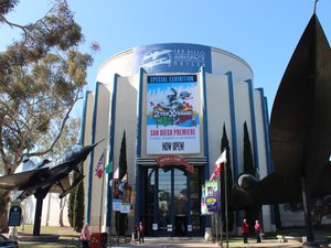 Entrance to Air and Space Museum, Balboa Park, San Diego, CA