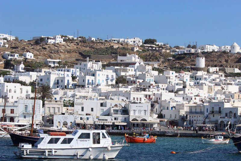 Mykonos Town from the water