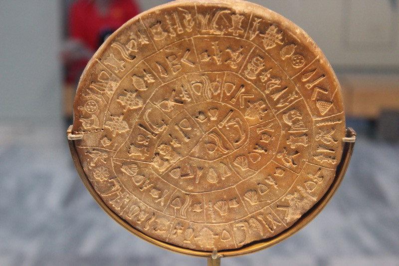 Phaistos Disc with undeciphered Minoan writing