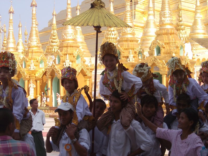 Procession at Shwedagon Pagoda