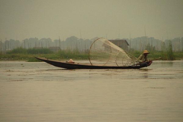 Traditional Fishing Nets On Inle
