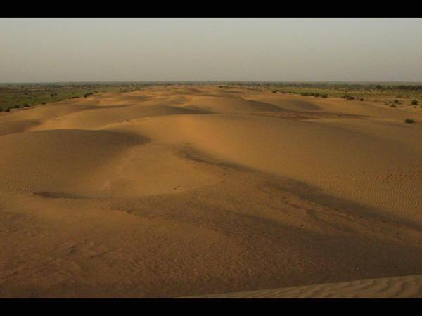 Sand Dunes in Middle of Desert
