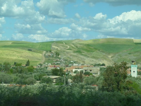 View from the train on the way to Meknes