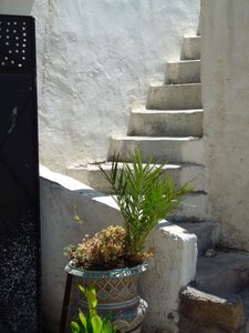 White washed stairs