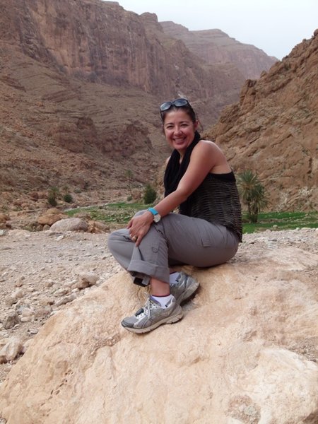 Shelly at Todra Gorge