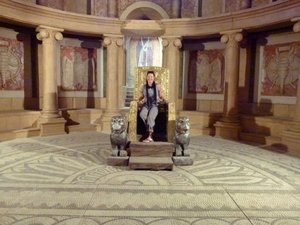 Throne room in cinematic museum
