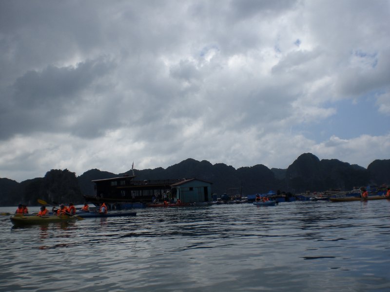 Kayaking on the open sea