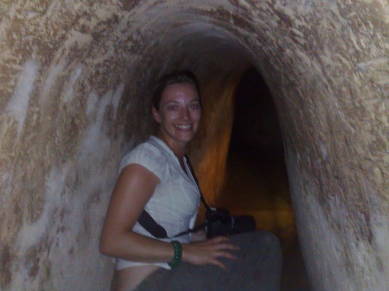 Carla in Cu Chi Tunnel