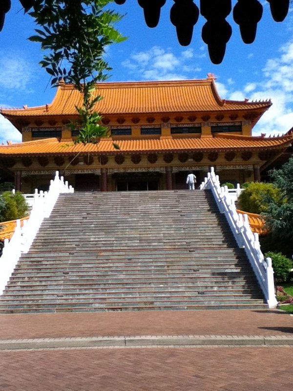 Looking up to the temple